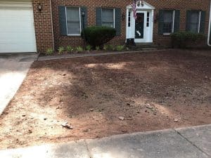 front yard with no grass, all dirt