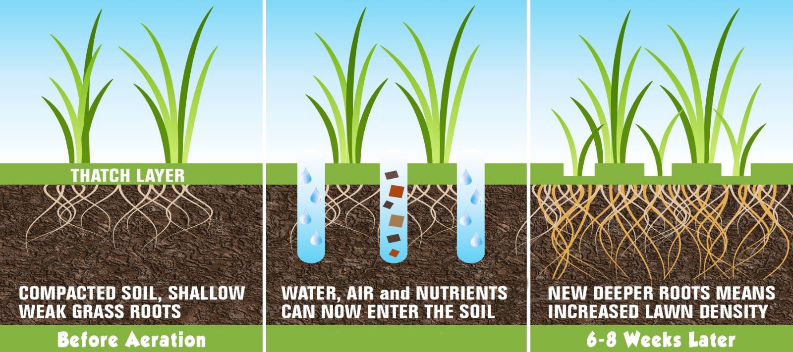 diagram showing the benefits of aeration